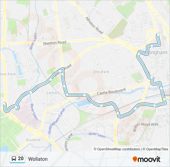 20 Bus Line Map