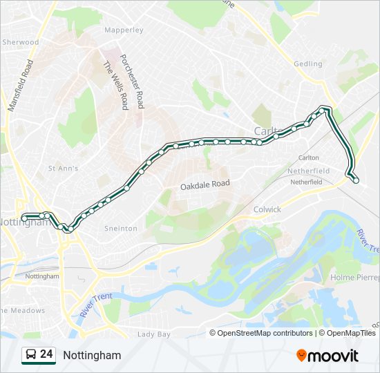24 Bus Line Map
