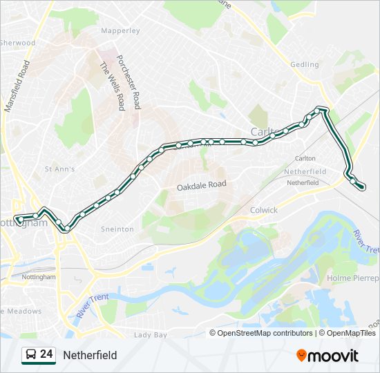24 Bus Line Map