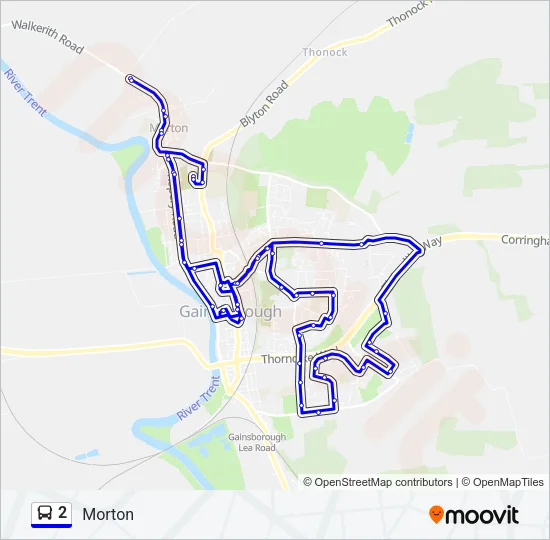 2 Bus Line Map