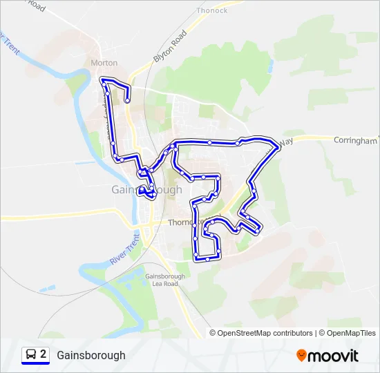 2 Bus Line Map