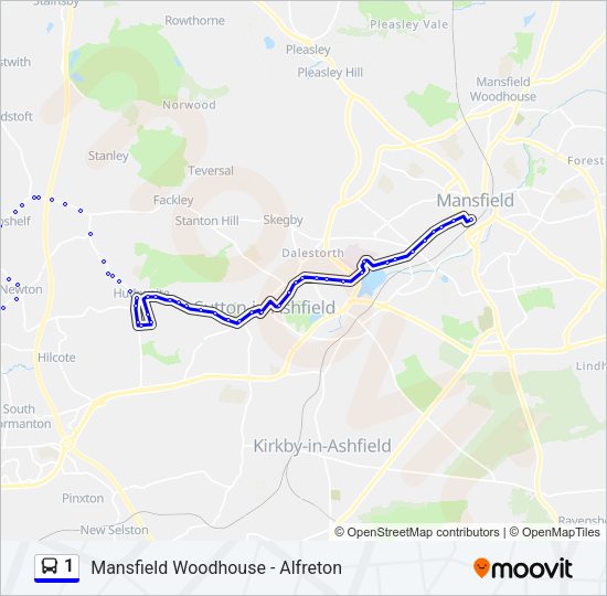 1 Bus Line Map