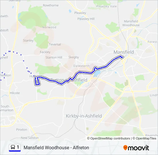 1 Bus Line Map