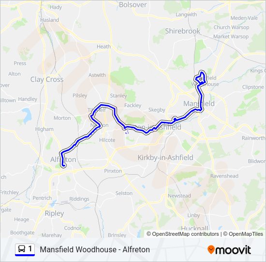 1 Bus Line Map