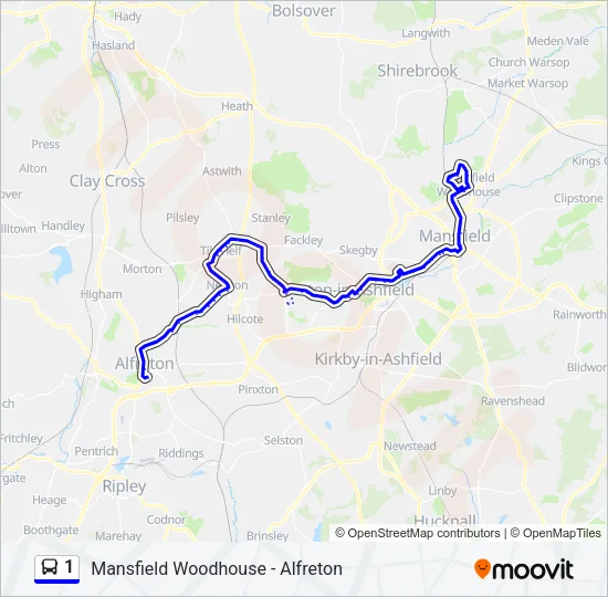 1 Bus Line Map