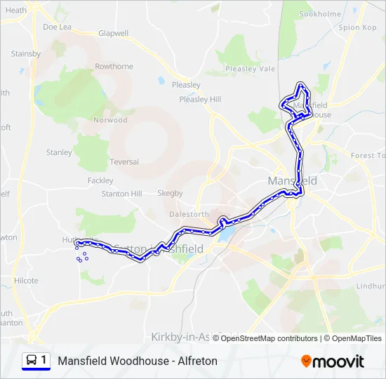 1 Bus Line Map
