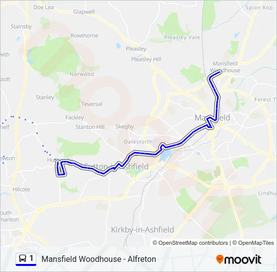 1 Bus Line Map
