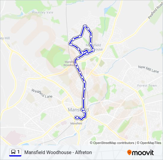 1 Bus Line Map