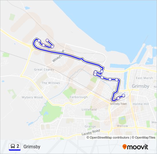 2 Bus Line Map