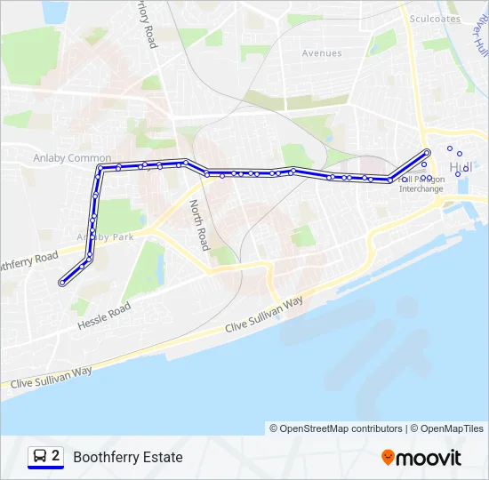 2 Bus Line Map