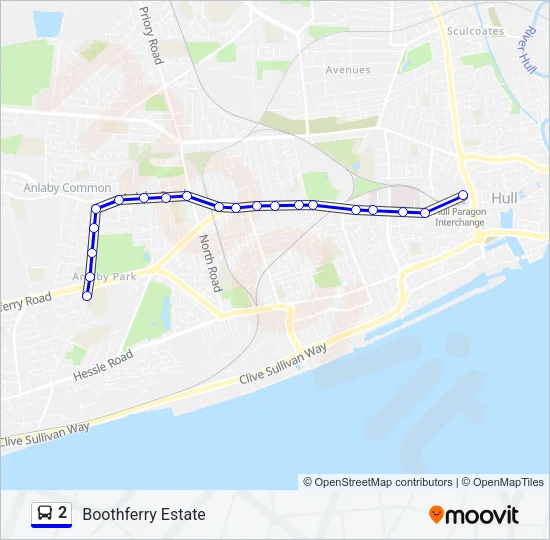2 Bus Line Map