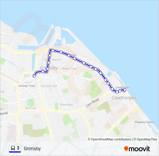 3 Bus Line Map