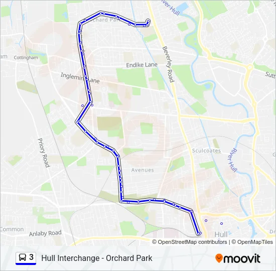 3 Bus Line Map