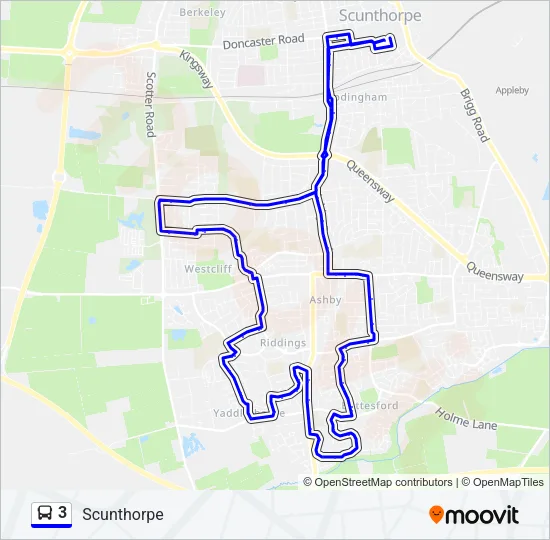3 Bus Line Map