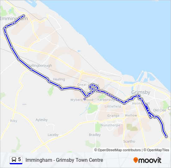 5 Bus Line Map