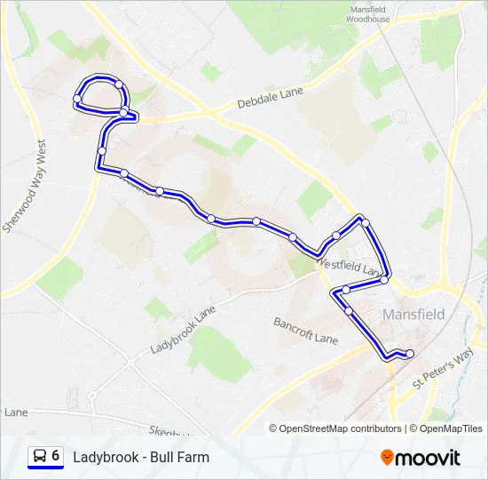 6 Bus Line Map