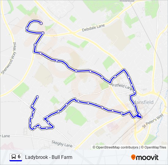 6 bus Line Map