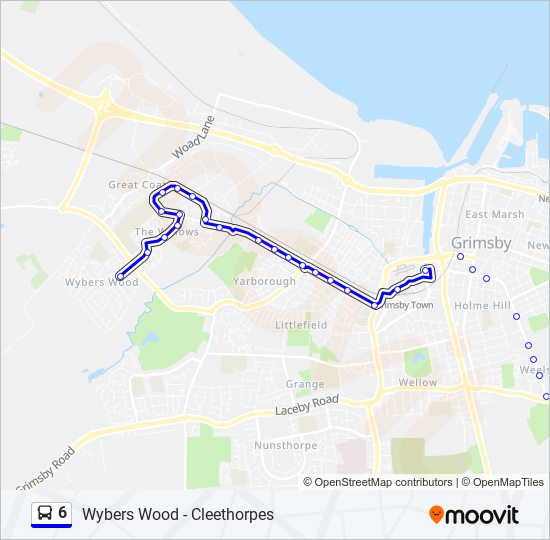 6 Route: Schedules, Stops & Maps - Wybers Wood (Updated)