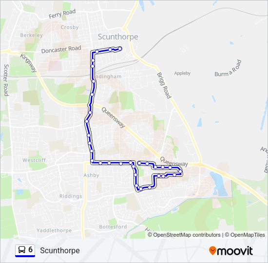 6 Bus Line Map