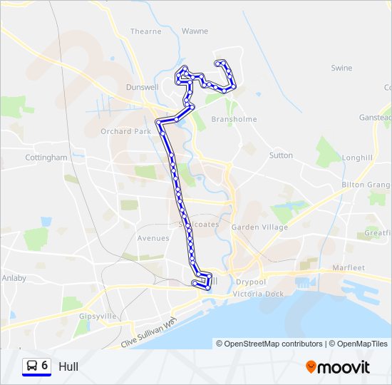 6 Bus Line Map