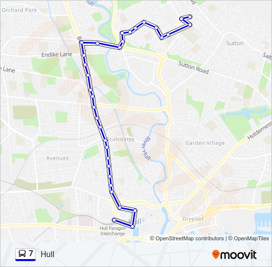 7 Bus Line Map