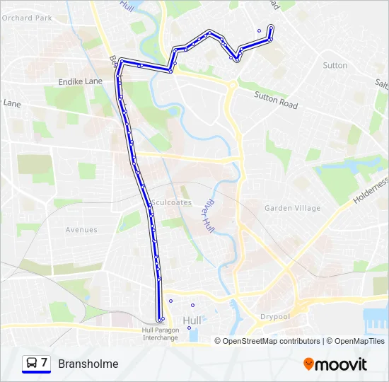 7 Bus Line Map