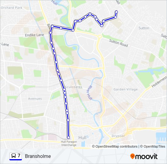 7 Bus Line Map