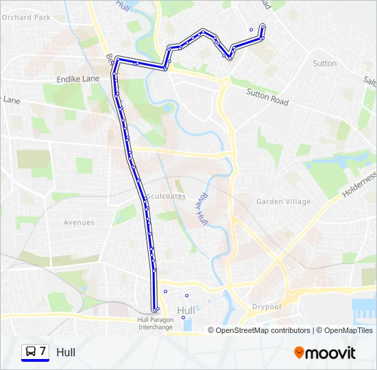 7 Bus Line Map