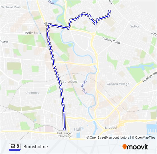 8 Bus Line Map