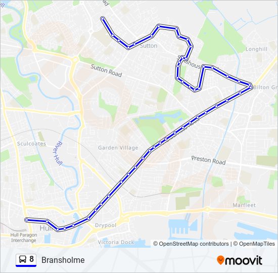 8 Bus Line Map