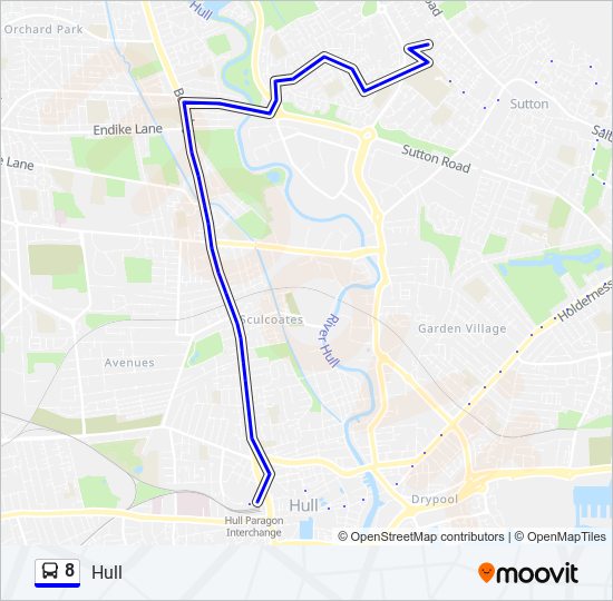 8 Bus Line Map