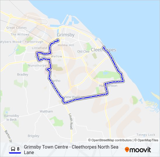 8 Bus Line Map