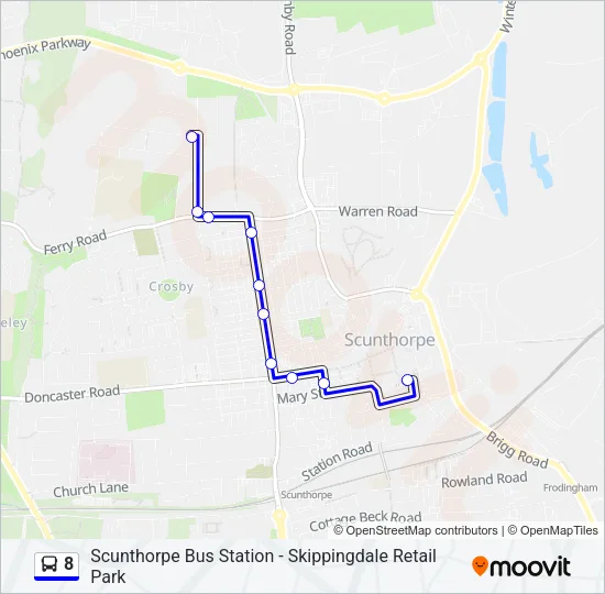 8 Bus Line Map
