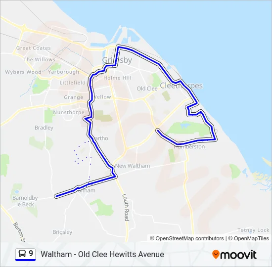 9 Bus Line Map