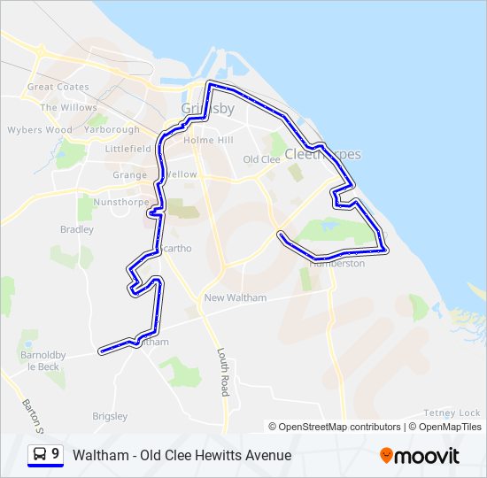 9 Route: Schedules, Stops & Maps - Old Clee (Updated)