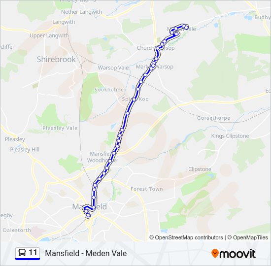 11 Bus Line Map