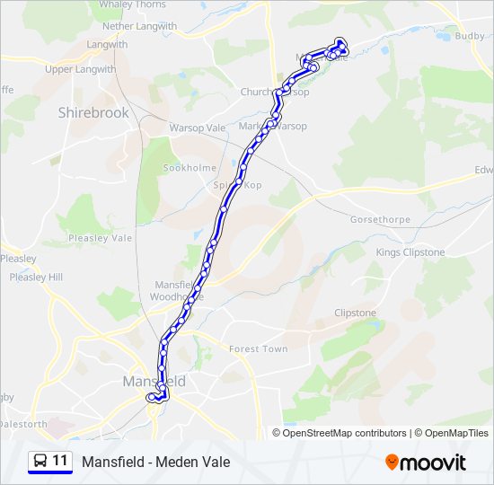 11 bus Line Map