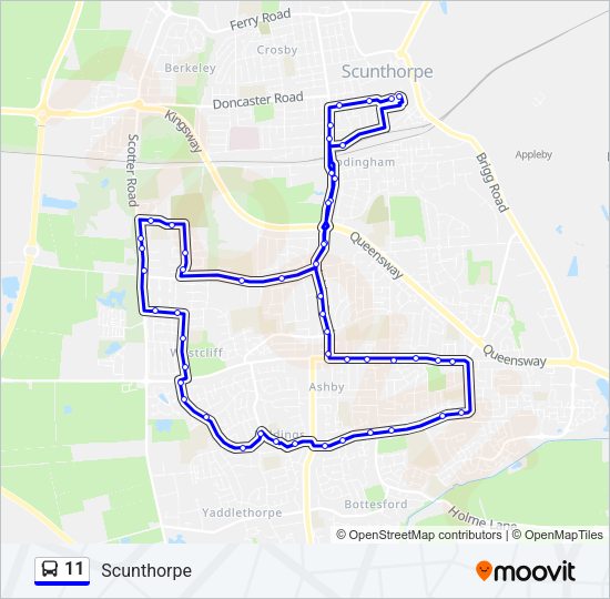 11 Bus Line Map