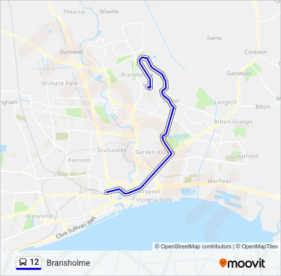 12 Bus Line Map
