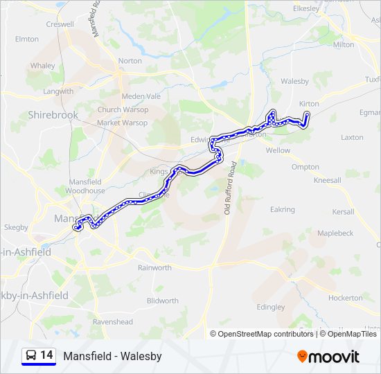 14 Bus Line Map