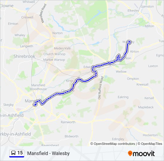 15 Bus Line Map