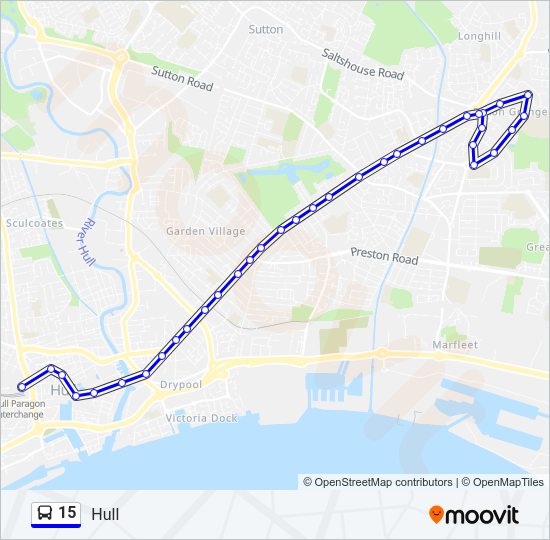 15 Bus Line Map