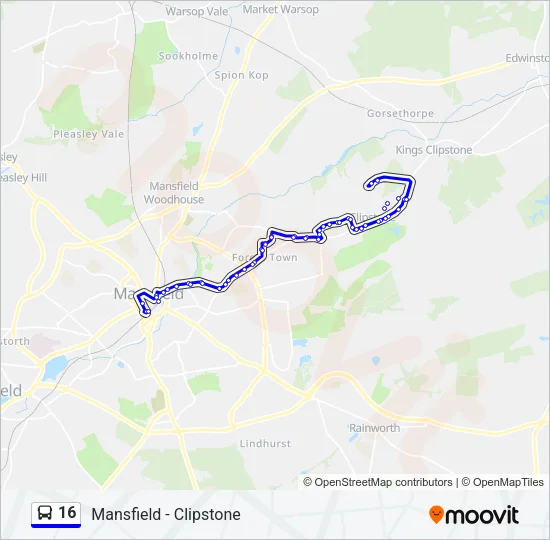 16 Bus Line Map