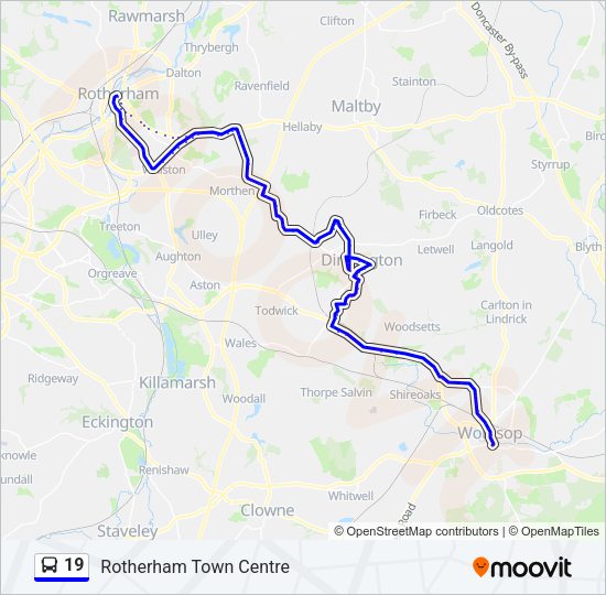 19 Bus Line Map