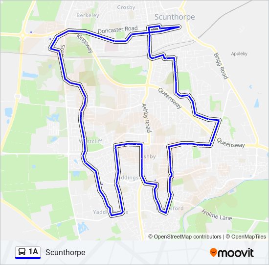 1A bus Line Map