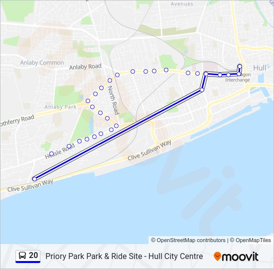 20 Bus Line Map