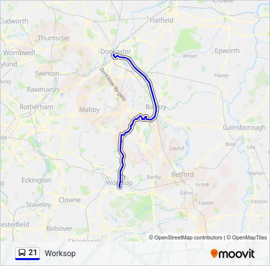 21 Bus Line Map