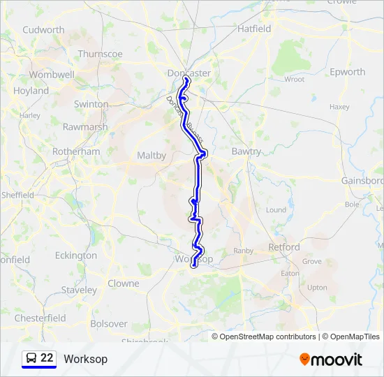 22 Bus Line Map