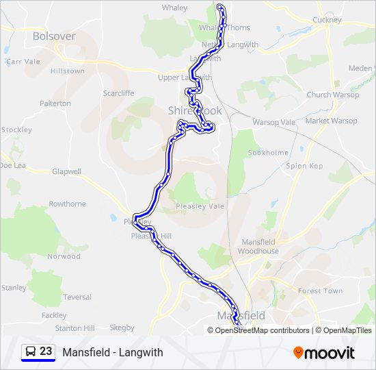 23 Bus Line Map