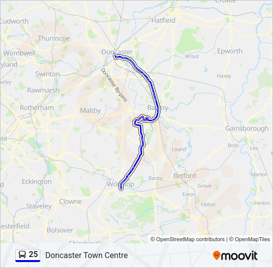 25 Bus Line Map